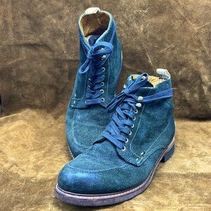 Rag & Bone Green Suede Rugged Ankle Boots